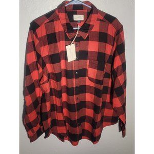 Womens Soft Flannel Button-Up Shirt Long Sleeve Plaid - Universal Thread 1XL